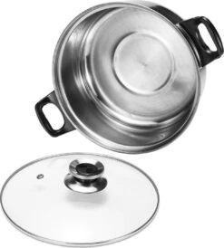 KitchenPrince 12-Delige Pannenset RVS - Pottenset - Kookpannen - Koekenpan - Steelpan - Bakpan - PFAS-Vrij - Pannenset - Pannenset Inductie - Antiaanbaklaag - Koekenpannenset -Pot Kortingswinkel 1082x1200