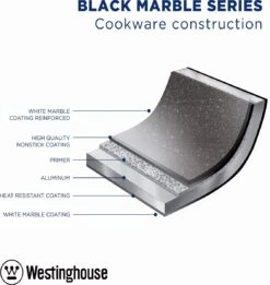 Westinghouse Wokpan Inductie - Ø 30 Cm - Zwart Marmer - Met Deksel -Pot Kortingswinkel 1134x1200 2