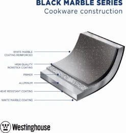 Westinghouse Hapjespan Inductie - Ø 28 Cm - Zwart Marmer - Met Deksel -Pot Kortingswinkel 1134x1200 7