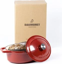 Daumonet Bocuse Rouge Gietijzeren Braadpan - Sudderpan Kersen Rood - Ovaal - Ø 29 Cm - 3 Liter - PFAS & PFOA Vrij - Emaille - Geschikt Voor Alle Warmtebronnen - Elektrisch - Gas - Halogeen - Inductie - Keramisch - Vaatwasserbestendig 21 Daumonet Bocuse Rouge Gietijzeren Braadpan - Sudderpan Kersen Rood - Ovaal - Ø 29 Cm - 3 Liter - PFAS & PFOA Vrij - Emaille - Geschikt Voor Alle Warmtebronnen - Elektrisch - Gas - Halogeen - Inductie - Keramisch - Vaatwasserbestendig -Pot Kortingswinkel 1168x1200