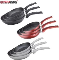 Herzberg HG-FP3: 3-Delige Koekenpan Van Gesmeed Aluminium 20/24/28 - ZILVER -Pot Kortingswinkel 1170x1200 1