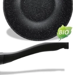 Luxe Swiss Wokpan - Ø 28 Cm - Marmeren Coating - Inductie - Met Glazen Deksel - Zwart -Pot Kortingswinkel 1180x1200