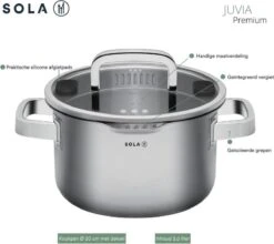 Sola Pannenset Juvia - 4 Delig - Ø 16,16,18,20 Cm - Zilver - RVS - Sandwichbodem 31 Sola Pannenset Juvia - 4 Delig - Ø 16,16,18,20 Cm - Zilver - RVS - Sandwichbodem -Pot Kortingswinkel 1200x1069 1