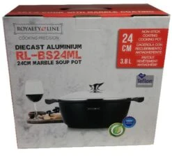 Royalty Line - Marble Soep/braadpan - Met Glazen Deksel Zwart - 24 CM. RL-BS24ML 24 Royalty Line - Marble Soep/braadpan - Met Glazen Deksel Zwart - 24 CM. RL-BS24ML -Pot Kortingswinkel 1200x1086 2
