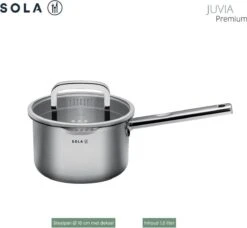 Sola Pannenset Juvia - 4 Delig - Ø 16,16,18,20 Cm - Zilver - RVS - Sandwichbodem 33 Sola Pannenset Juvia - 4 Delig - Ø 16,16,18,20 Cm - Zilver - RVS - Sandwichbodem -Pot Kortingswinkel 1200x1110 1