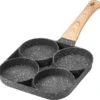 Professionele Koekenpan - Inductie - Voor Eieren / Pannekoeken / Hamburgers - Bakpan - Pan Voor 4 Eieren - Crepe Maker - Pannenkoekenmaker - Braadpan - Anti Aanbaklaag -Pot Kortingswinkel 1200x1148