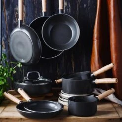 GreenChef Vintage Wokpan 28cm/3.7L - Zwart - Inductie - PFAS-vrij -Pot Kortingswinkel 1200x1200 160