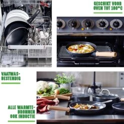 GreenChef Vintage Wokpan 28cm/3.7L - Zwart - Inductie - PFAS-vrij -Pot Kortingswinkel 1200x1200 163