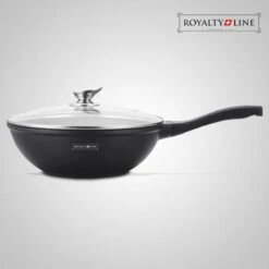 Royalty Line Marble Coating Wok - Met Glazen Deksel - Zwart - 30 Cm -Pot Kortingswinkel 1200x1200 195