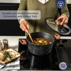 Westinghouse Kookpan/Braadpan Inductie - Ø 24 Cm - Zwart Marmer - Speciale Editie -Pot Kortingswinkel 1200x1200 2