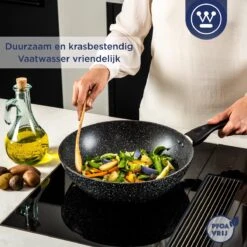 Westinghouse Wokpan Inductie - Ø 30 Cm - Zwart Marmer - Met Deksel -Pot Kortingswinkel 1200x1200 237