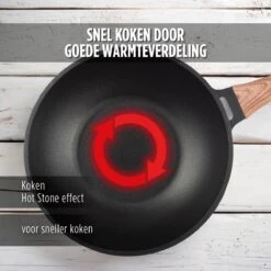 Rosmarino Black Line - Wokpan - Ø30cm - 100% PFAS & PFOA Vrij - Gegoten Aluminium - Non-stick Minerale Coating - Ergonomische Handgreep - Geschikt Voor Alle Warmtebronnen & Vaatwasser 22 Rosmarino Black Line - Wokpan - Ø30cm - 100% PFAS & PFOA Vrij - Gegoten Aluminium - Non-stick Minerale Coating - Ergonomische Handgreep - Geschikt Voor Alle Warmtebronnen & Vaatwasser -Pot Kortingswinkel 1200x1200 244