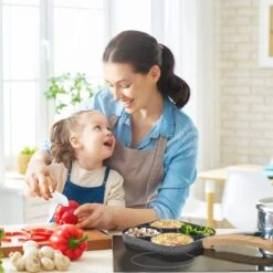 Professionele Koekenpan - Inductie - Voor Eieren / Pannekoeken / Hamburgers - Bakpan - Pan Voor 4 Eieren - Crepe Maker - Pannenkoekenmaker - Braadpan - Anti Aanbaklaag -Pot Kortingswinkel 1200x1200 300