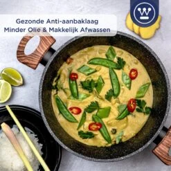 Westinghouse Kookpan/Braadpan Inductie - Ø 24 Cm - Zwart Marmer - Speciale Editie -Pot Kortingswinkel 1200x1200 4