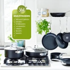 GreenPan Barcelona Infinity Pro Koekenpannenset Ø 24cm + Ø 28cm - Zwart - Inductie - PFAS-vrij 26 GreenPan Barcelona Infinity Pro Koekenpannenset Ø 24cm + Ø 28cm - Zwart - Inductie - PFAS-vrij -Pot Kortingswinkel 1200x1200 402