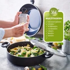 Greenpan Torino Keramische Hapjespan - 28 Cm - Met Glazen Deksel -Pot Kortingswinkel 1200x1200 532