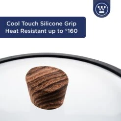 Westinghouse Hapjespan Inductie - Ø 28 Cm - Zwart Marmer Wood - Speciale Editie - Met Deksel - Geschikt Voor Alle Warmtebronnen -Pot Kortingswinkel 1200x1200 592