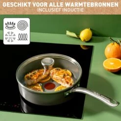 Tefal Renew+ Keramische Hapjespan - Ø 24 Cm - Met Deksel 23 Tefal Renew+ Keramische Hapjespan - Ø 24 Cm - Met Deksel -Pot Kortingswinkel 1200x1200 606
