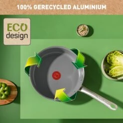 Tefal Renew+ Keramische Hapjespan - Ø 24 Cm - Met Deksel 26 Tefal Renew+ Keramische Hapjespan - Ø 24 Cm - Met Deksel -Pot Kortingswinkel 1200x1200 609