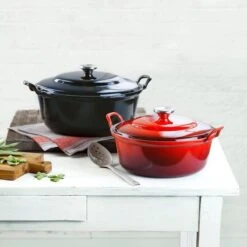 Le Creuset Braadpan Faitout Tradition Kersenrood - ø 24 Cm / 3 Liter -Pot Kortingswinkel 1200x1200 637