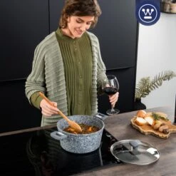 Westinghouse Kookpan/Braadpan Inductie - Ø 28 Cm - Grijs Graniet - Met Deksel - PFOA Vrij -Pot Kortingswinkel 1200x1200 67