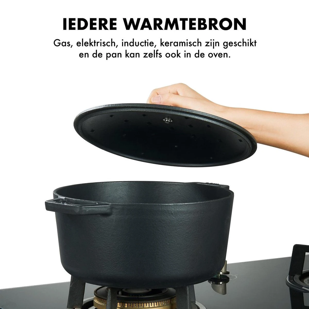 MOA Gietijzeren Braadpan - Inhoud 5,7 Liter - 26CM - Rond - Alle Warmtebronnen - Ook Voor Inductie - Gewicht 5,8 Kg - Zwart - C26B 9 MOA Gietijzeren Braadpan - Inhoud 5,7 Liter - 26CM - Rond - Alle Warmtebronnen - Ook Voor Inductie - Gewicht 5,8 Kg - Zwart - C26B - Afbeelding 7