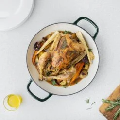 Navaris Gietijzeren Stoofpan Met Deksel- 3,5 Liter Gietijzeren Ovenschaal Van Email - Geschikt Voor Alle Warmtebronnen - Groen -Pot Kortingswinkel 1200x1200 679