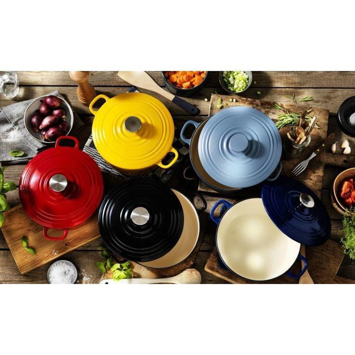 BK Bourgogne Braadpan Ø 28 Cm - Rood - Gietijzer - Inductie 7 BK Bourgogne Braadpan Ø 28 Cm - Rood - Gietijzer - Inductie - Afbeelding 5