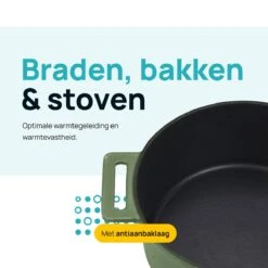 MOA Gietijzeren Braadpan - Inhoud 4,75 Liter - 26CM - Rond - Alle Warmtebronnen - Ook Voor Inductie - Gewicht 5,8 Kg - Olijfgroen - MC26OG 15 MOA Gietijzeren Braadpan - Inhoud 4,75 Liter - 26CM - Rond - Alle Warmtebronnen - Ook Voor Inductie - Gewicht 5,8 Kg - Olijfgroen - MC26OG -Pot Kortingswinkel 1200x1200 731