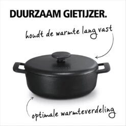 Brabantia The Dutch Braadpan - Matt Black - 28 Cm - Gietijzer -Pot Kortingswinkel 1200x1200 91