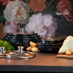 Herenthal Inductie Pannenset - Luxe 10-delige Koekenpanset - Voor Alle Warmtebronnen - Met Glazen Deksels En Koudgrepen - Zwart 19 Herenthal Inductie Pannenset - Luxe 10-delige Koekenpanset - Voor Alle Warmtebronnen - Met Glazen Deksels En Koudgrepen - Zwart -Pot Kortingswinkel 1200x1200 95