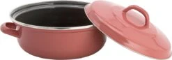 Lite-Body - Magnus Braadpan 24cm/2,5l Met Deksel - Emaille - Oud Roze - Inductie -Pot Kortingswinkel 1200x416 1