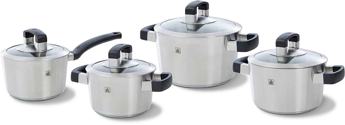 BK Conical Cool Glas Pannenset - 4-delig - RVS - Glazen Deksel - Inductie 14 BK Conical Cool Glas Pannenset - 4-delig - RVS - Glazen Deksel - Inductie - Afbeelding 12