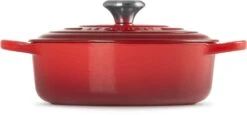 Le Creuset - Gietijzeren - Lage Braadpan - 24cm - Kersenrood -Pot Kortingswinkel 1200x561 2