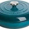Le Creuset Braadpan Campagnard Signature Deep Teal - ø 30 Cm / 3.5 Liter -Pot Kortingswinkel 1200x574 7