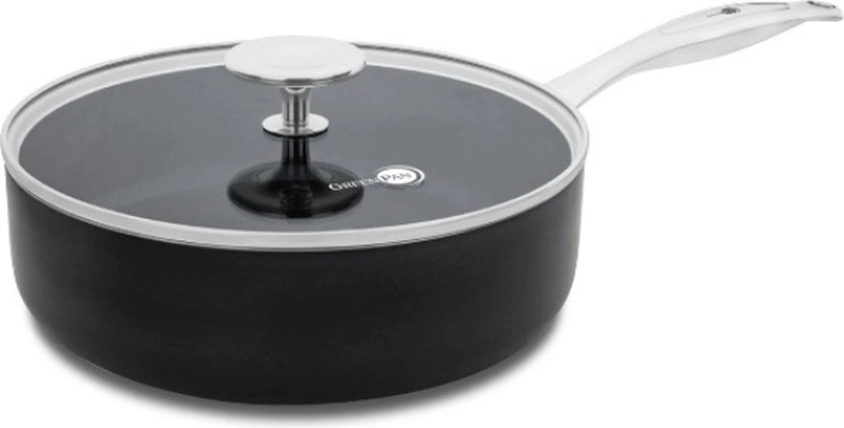 GreenPan Brussels Hapjespan Met Deksel - Ø24 Cm - Keramisch - Inductie