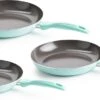 VitaVerde Expert Koekenpannenset Ø 20cm + Ø 24cm + Ø 28cm - Turquoise - Inductie - PFAS-vrij -Pot Kortingswinkel 1200x611 1