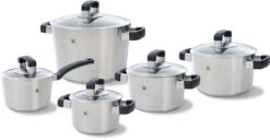 BK Conical Cool Glas Pannenset - 5-delig - Glazen Deksels - Geschikt Voor Alle Warmtebronnen -Pot Kortingswinkel 1200x620