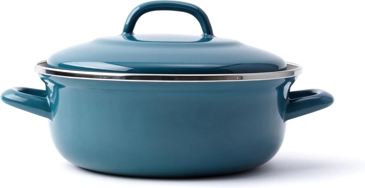 BK Fortalit Braadpan Ø 24 Cm - Blauw - Emaille - Inductie 3 BK Fortalit Braadpan Ø 24 Cm - Blauw - Emaille - Inductie