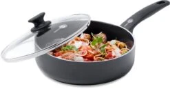 GreenPan Cambridge Hapjespan Met Deksel 24cm - Zwart - Inductie - PFAS-vrij -Pot Kortingswinkel 1200x629 3