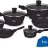 Royal Swiss 21-delige Steengoeden Pannenset Met 10 Afneembare Handvaten, Bestaat Uit 4 Pannen + 2 Steelpannen + 4 Deksels+ 2 Accessoires. Kleur Zwart -Pot Kortingswinkel 1200x637 5