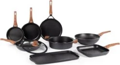 Rosmarino Black Line - Wokpan - Ø30cm - 100% PFAS & PFOA Vrij - Gegoten Aluminium - Non-stick Minerale Coating - Ergonomische Handgreep - Geschikt Voor Alle Warmtebronnen & Vaatwasser 23 Rosmarino Black Line - Wokpan - Ø30cm - 100% PFAS & PFOA Vrij - Gegoten Aluminium - Non-stick Minerale Coating - Ergonomische Handgreep - Geschikt Voor Alle Warmtebronnen & Vaatwasser -Pot Kortingswinkel 1200x654