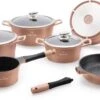 Herenthal Line - Pannenset Inductie - 14 Delig - Afneembare Handgreep - Keramisch - Koper Kleurig - PFAS-vrij -Pot Kortingswinkel 1200x658
