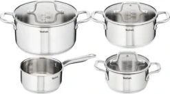 Tefal Virtuoso Pannenset 4-delig - Kookpan Ø 16/20/24 Cm + Steelpan Ø 16 Cm
