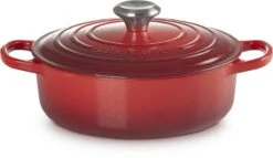 Le Creuset - Gietijzeren - Lage Braadpan - 24cm - Kersenrood -Pot Kortingswinkel 1200x695 3