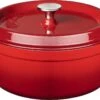 Sola Braadpan Gietijzer - Ø 28 Cm - Oranje/Rood - Gietijzer - Extra Zware Bodem -Pot Kortingswinkel 1200x735 2