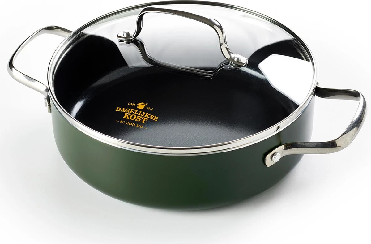 Dagelijkse Kost Door Jeroen Meus - Hapjespan Met Deksel ø24cm - Inductie - PFAS-vrij 3 Dagelijkse Kost Door Jeroen Meus - Hapjespan Met Deksel ø24cm - Inductie - PFAS-vrij