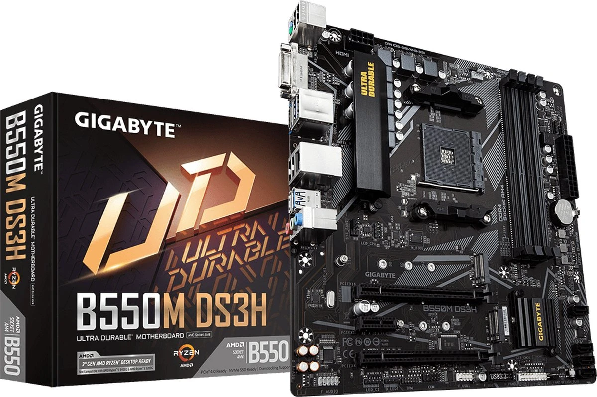 Gigabyte B550M DS3H AMD B550 Socket AM4 Micro ATX 3 Gigabyte B550M DS3H AMD B550 Socket AM4 Micro ATX