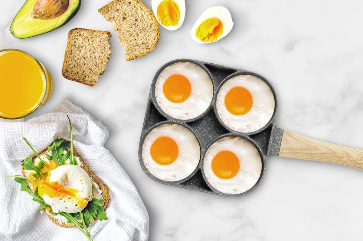 Magnani - Eierpan - 4 Bakplaten Van ⌀ 8 Cm - Voor Gas- En Elektrische Kookplaten - Aluminium - Houten Handvat - 38 X 18.7 X 2 Cm 6 Magnani - Eierpan - 4 Bakplaten Van ⌀ 8 Cm - Voor Gas- En Elektrische Kookplaten - Aluminium - Houten Handvat - 38 X 18.7 X 2 Cm - Afbeelding 4