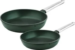 Westinghouse Pannenset - Performance Series Koekenpan 24cm + Koekenpan 28cm - Groen - Koekenpannenset 2-delig - Geschikt Voor Alle Warmtebronnen Inclusief Inductie